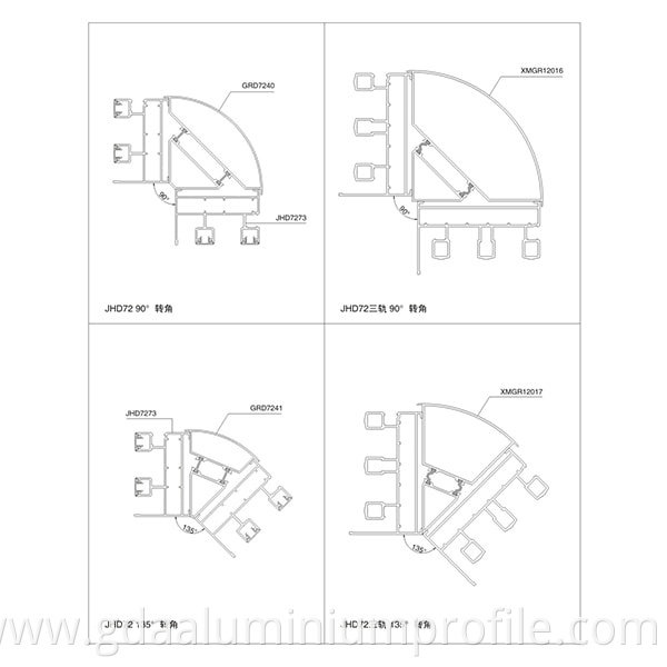 Aluminum JHD72-114 A Push-Pull Window Assembly Structure